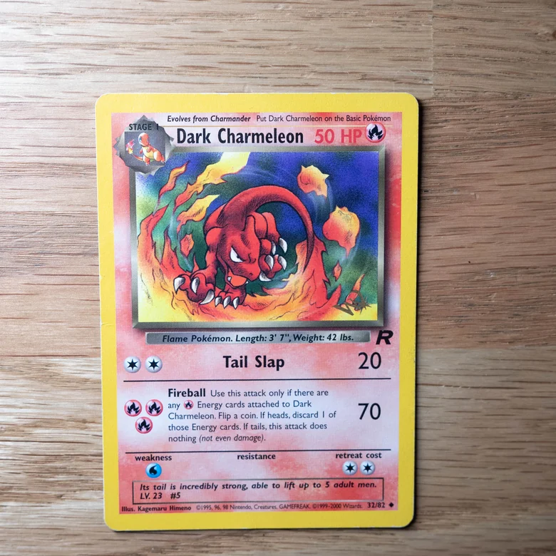 2000 Pokemon Team Rocket Dark Charmeleon 32/82 Stamped WOTC For Sale Australia