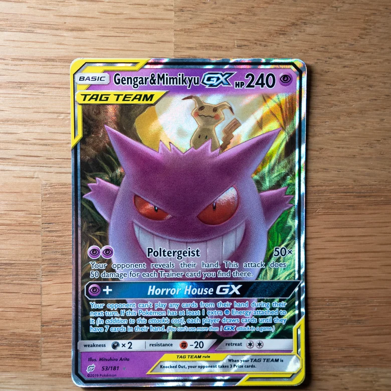 Pokemon Team Up Gengar and Mimikyu GX 53/181 TAG TEAM For Sale Australia