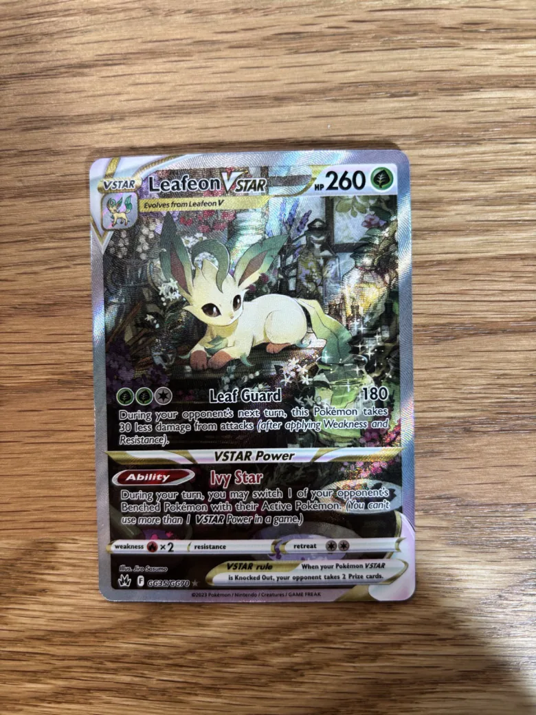 Leafeon VSTAR GG35/GG70 Crown Zenith Galarian Gallery Pokemon Card Near Mint — SOLD