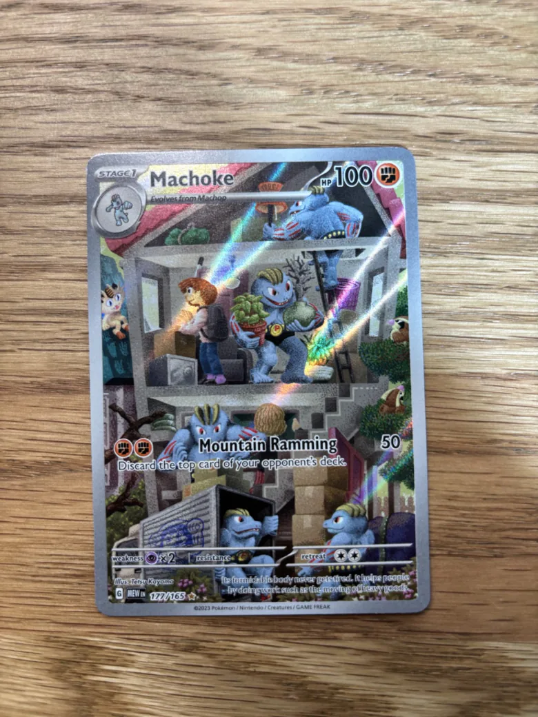 Machoke 177/165 Illustration Rare 151 Pokemon Card For Sale Near Mint