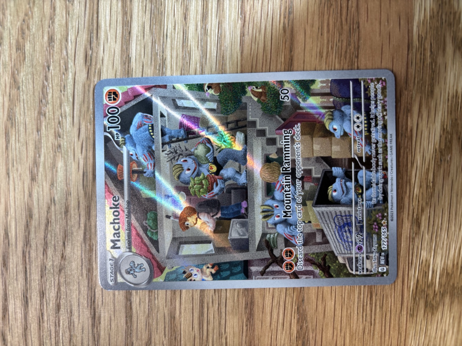 Machoke 177/165 Illustration Rare 151 Pokemon Card For Sale Near Mint