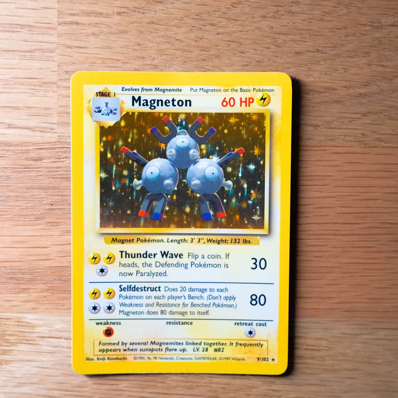 1999 Pokemon Base Set Magneton Holo 9/102 WOTC For Sale Australia
