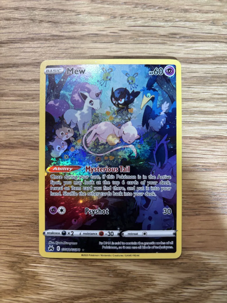 Mew GG10/GG70 Crown Zenith Galarian Gallery Pokemon Card For Sale Near Mint