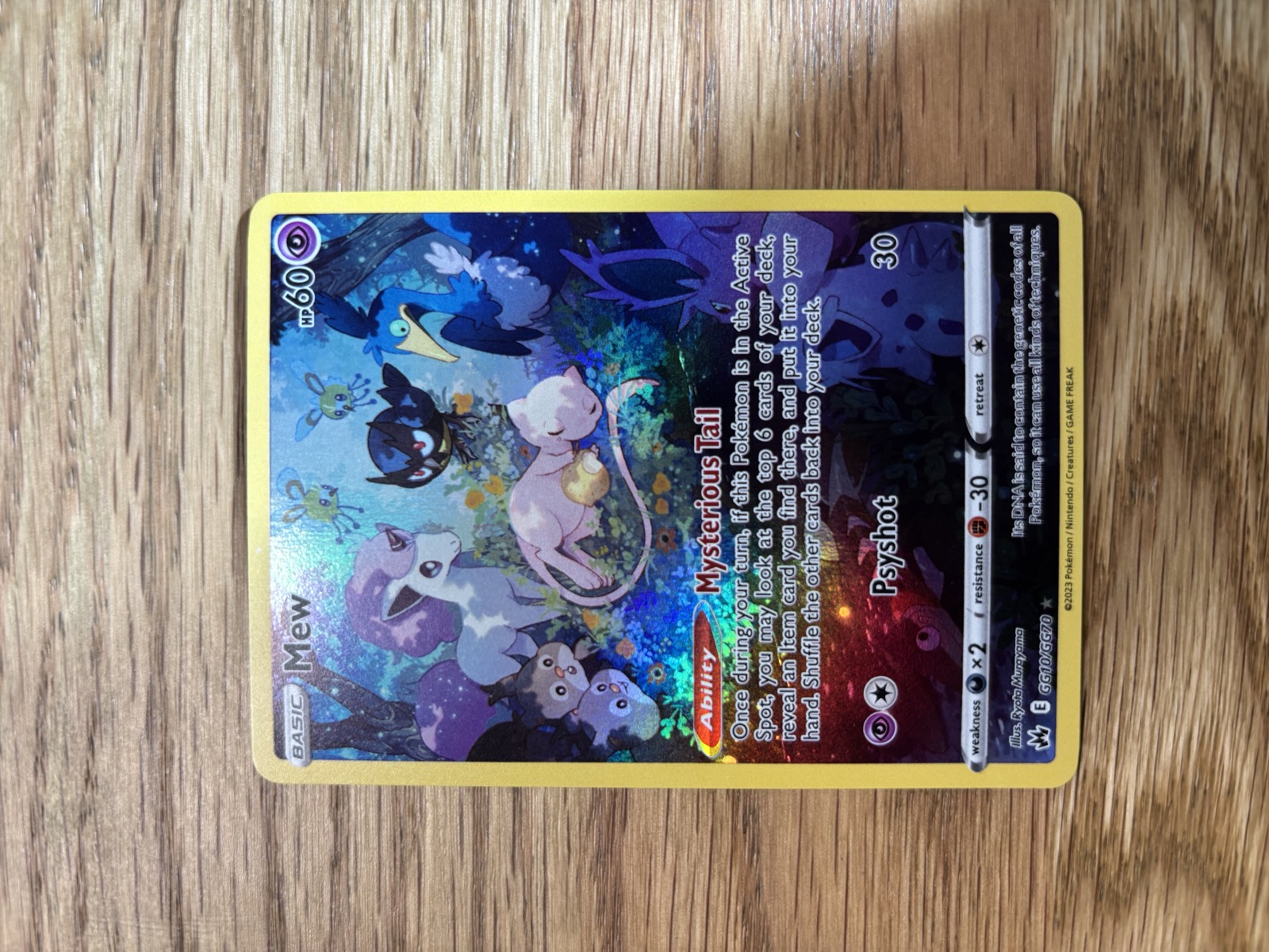 Mew GG10/GG70 Crown Zenith Galarian Gallery Pokemon Card For Sale Near Mint