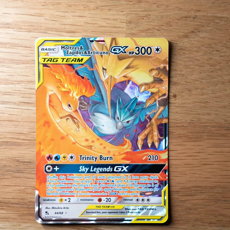 Pokemon Hidden Fates Moltres Zapdos Articuno GX 44/68 TAG TEAM For Sale Australia