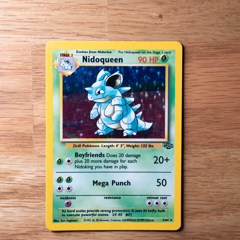 1999 Pokemon Jungle Nidoqueen Holo 7/64 WOTC For Sale Australia
