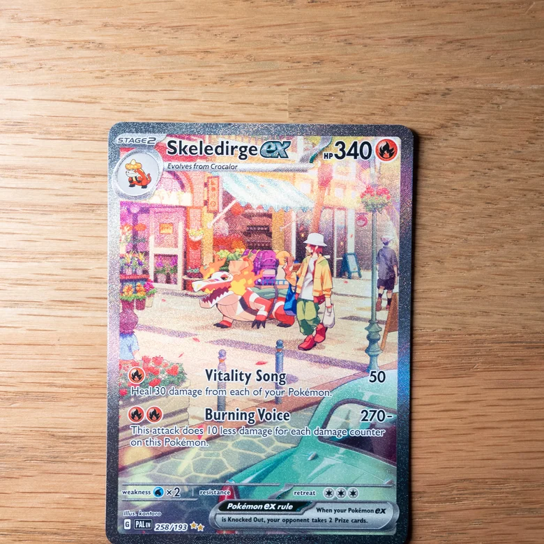 Pokemon Paldea Evolved Skeledirge ex 258/193 Special Illustration Rare SIR For Sale Australia